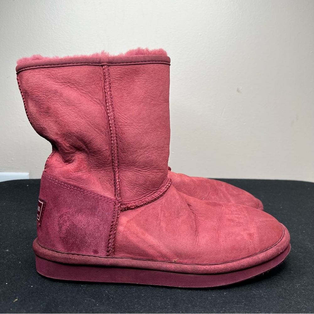 L.L. Bean Pink Wicked Good Shearling Fur Boots Mid-height